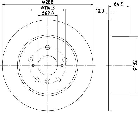 HELLA PAGID 8DD 355 134-111 - Brake Disc autospares.lv