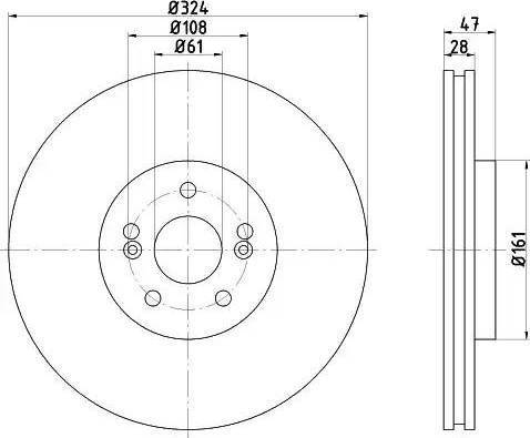 HELLA PAGID 8DD 355 109-361 - Brake Disc autospares.lv