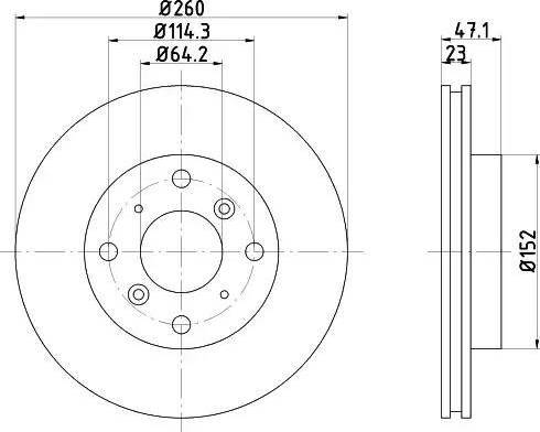 HELLA PAGID 8DD 355 104-981 - Brake Disc autospares.lv