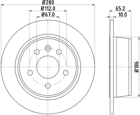 HELLA PAGID 8DD 355 104-541 - Brake Disc autospares.lv