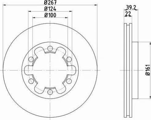 HELLA PAGID 8DD 355 104-011 - Brake Disc autospares.lv