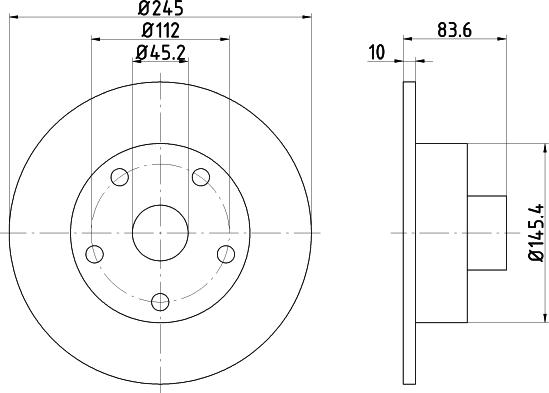 HELLA PAGID 8DD 355 124-721 - Brake Disc autospares.lv