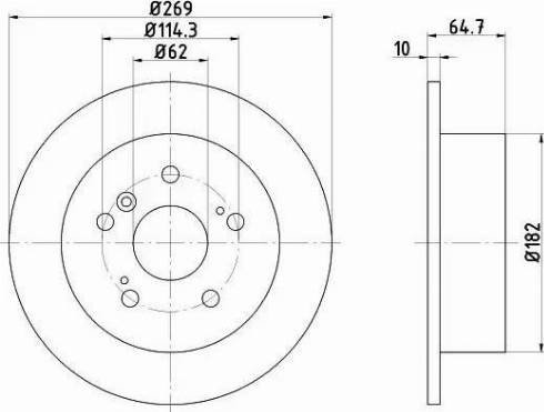 HELLA PAGID 8DD 355 105-091 - Brake Disc autospares.lv