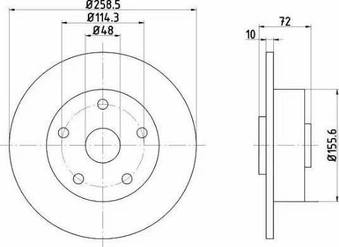 HELLA PAGID 8DD 355 105-061 - Brake Disc autospares.lv