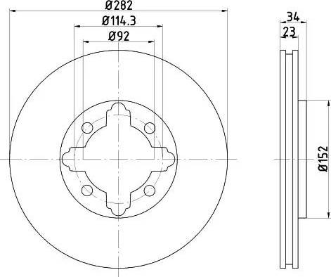 HELLA PAGID 8DD 355 105-301 - Brake Disc autospares.lv