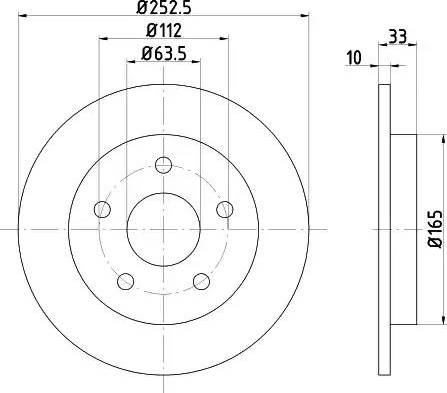 HELLA PAGID 8DD 355 100-971 - Brake Disc autospares.lv