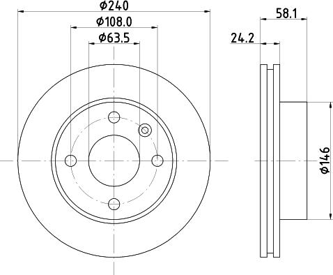 HELLA PAGID 8DD 355 100-531 - Brake Disc autospares.lv