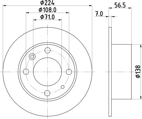 HELLA PAGID 8DD 355 100-681 - Brake Disc autospares.lv