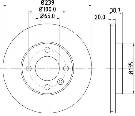 HELLA PAGID 8DD 355 123-601 - Brake Disc autospares.lv