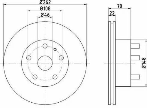 HELLA PAGID 8DD 355 100-881 - Brake Disc autospares.lv