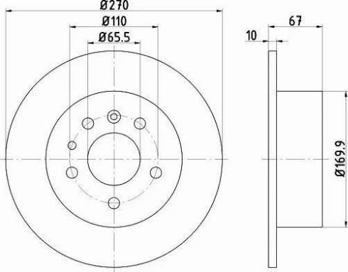 HELLA PAGID 8DD 355 101-431 - Brake Disc autospares.lv