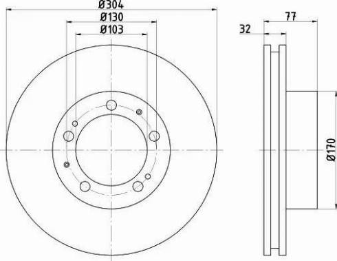 HELLA PAGID 8DD 355 101-541 - Brake Disc autospares.lv