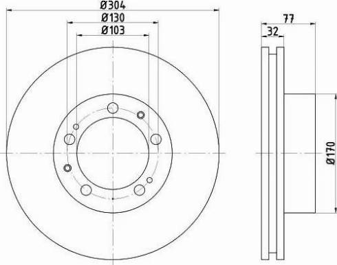 HELLA PAGID 8DD 355 101-551 - Brake Disc autospares.lv