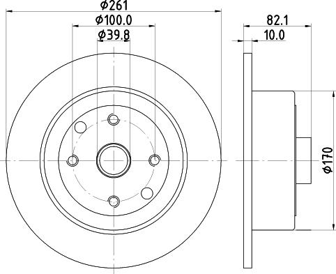 HELLA PAGID 8DD 355 101-671 - Brake Disc autospares.lv