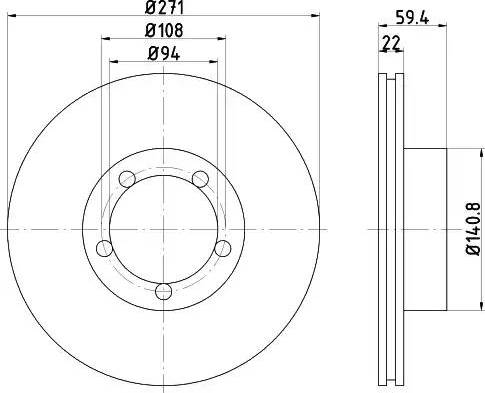 HELLA PAGID 8DD355101021 - Brake Disc autospares.lv