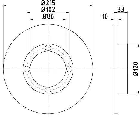 BOSCH 0986AB9623 - Brake Disc autospares.lv