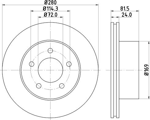 HELLA PAGID 8DD 355 108-591 - Brake Disc autospares.lv