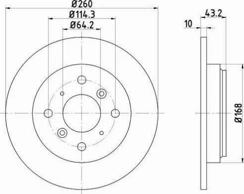 HELLA PAGID 8DD 355 108-691 - Brake Disc autospares.lv