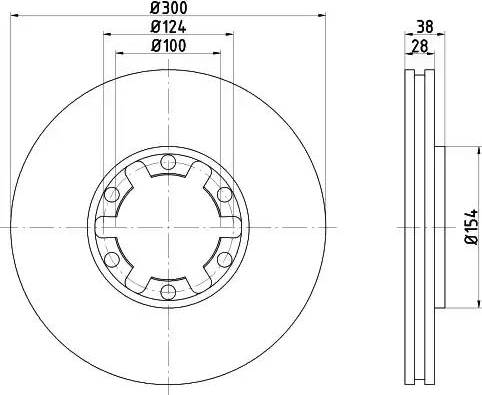 HELLA PAGID 8DD 355 108-021 - Brake Disc autospares.lv