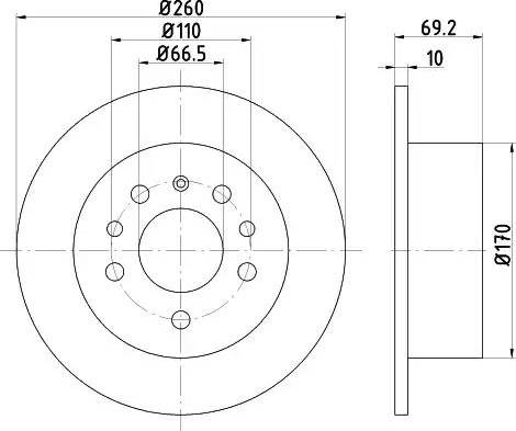 HELLA PAGID 8DD 355 103-901 - Brake Disc autospares.lv