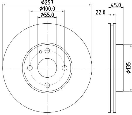 HELLA PAGID 8DD 355 103-181 - Brake Disc autospares.lv