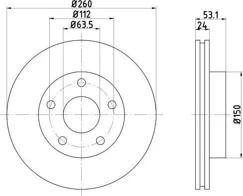 HELLA PAGID 8DD 355 103-801 - Brake Disc autospares.lv