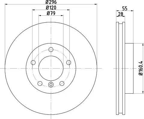 HELLA PAGID 8DD 355 103-781 - Brake Disc autospares.lv