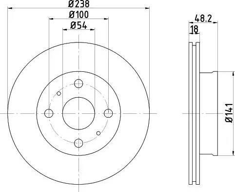 HELLA PAGID 8DD 355 102-611 - Brake Disc autospares.lv