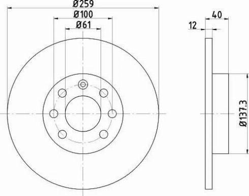 HELLA PAGID 8DD 355 102-201 - Brake Disc autospares.lv