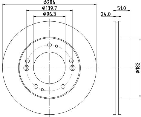 HELLA PAGID 8DD 355 107-381 - Brake Disc autospares.lv