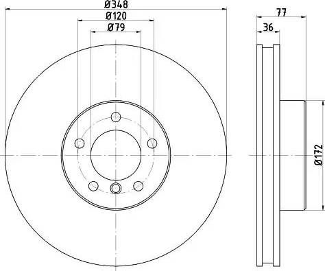 HELLA PAGID 8DD 355 119-331 - Brake Disc autospares.lv