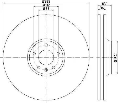 HELLA PAGID 8DD 355 119-321 - Brake Disc autospares.lv