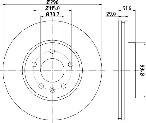 HELLA PAGID 8DD 355 114-401 - Brake Disc autospares.lv