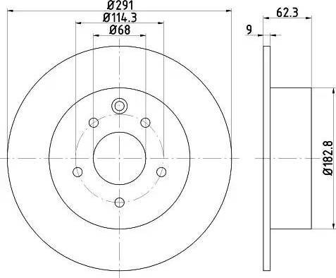 HELLA PAGID 8DD 355 119-101 - Brake Disc autospares.lv