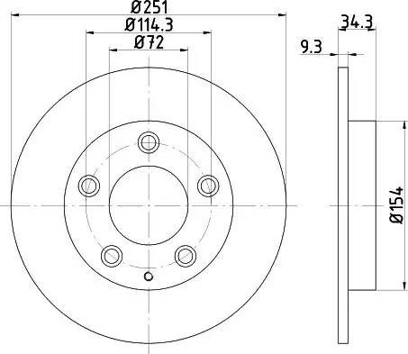 HELLA PAGID 8DD 355 114-791 - Brake Disc autospares.lv