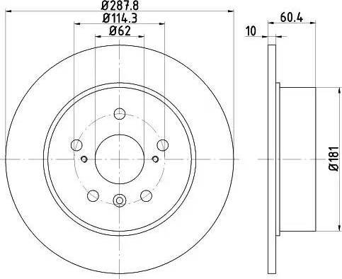 HELLA PAGID 8DD 355 115-251 - Brake Disc autospares.lv