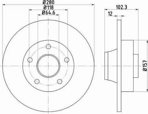 HELLA PAGID 8DD 355 111-011 - Brake Disc autospares.lv