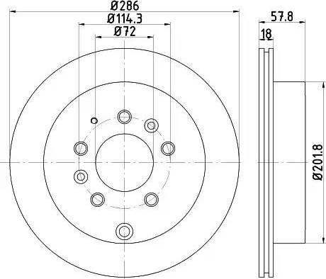 HELLA PAGID 8DD 355 118-551 - Brake Disc autospares.lv