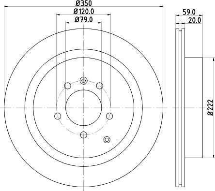 HELLA PAGID 8DD 355 118-782 - Brake Disc autospares.lv