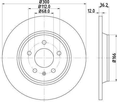 HELLA PAGID 8DD 355 113-921 - Brake Disc autospares.lv