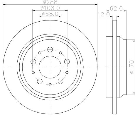 HELLA PAGID 8DD 355 113-022 - Brake Disc autospares.lv