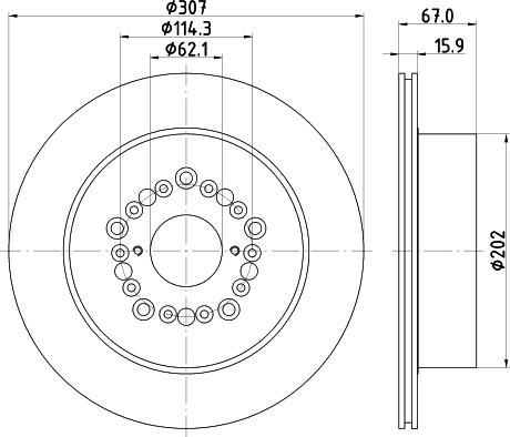 HELLA PAGID 8DD 355 113-151 - Brake Disc autospares.lv