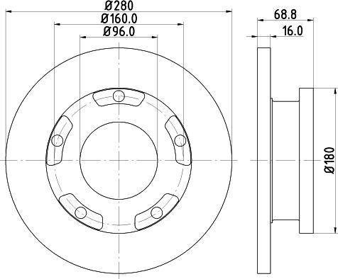 HELLA PAGID 8DD 355 113-811 - Brake Disc autospares.lv