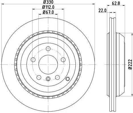 HELLA PAGID 8DD 355 121-721 - Brake Disc autospares.lv