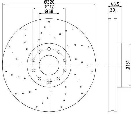 HELLA PAGID 8DD 355 113-761 - Brake Disc autospares.lv