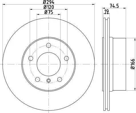 HELLA PAGID 8DD 355 112-661 - Brake Disc autospares.lv