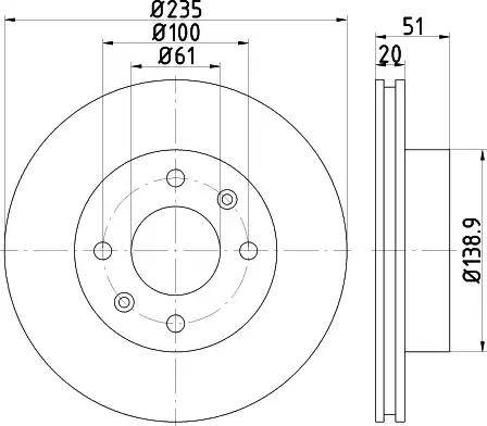 HELLA PAGID 8DD 355 117-681 - Brake Disc autospares.lv