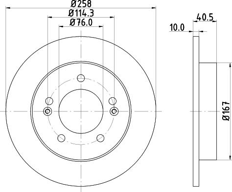 HELLA PAGID 8DD 355 117-011 - Brake Disc autospares.lv