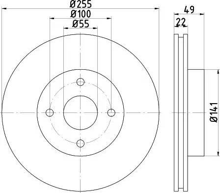 HELLA PAGID 8DD355117031 - Brake Disc autospares.lv