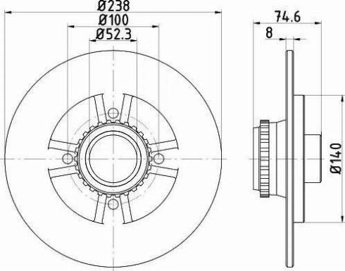 HELLA PAGID 8DD 355 117-311 - Brake Disc autospares.lv